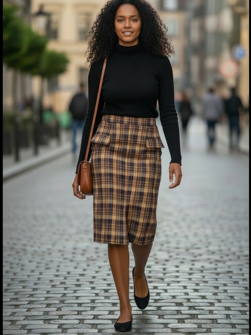 Remain Birger Christensen Cotton Blend Plaid Skirt